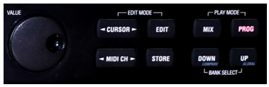 QSR front panel controls