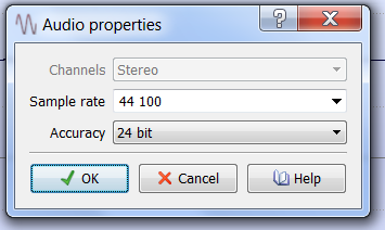 Kick sample audio properties in Wavelab Elements.